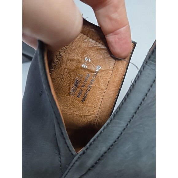 Jeffrey Campbell Western Gray Suede Ankle Boots Metal Deatails & Pointed Toe 8.5 - Picture 13 of 16